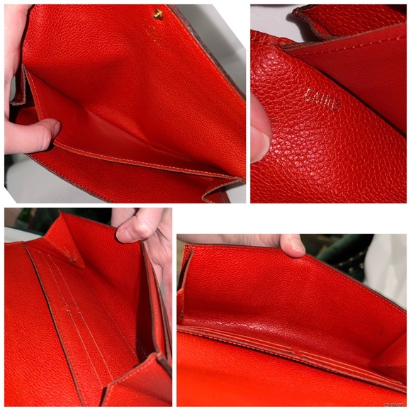 Louis Vuitton AUTHENTIC Monogram Empreinte Curieuse Orient Orange Leather Wallet - Picture 15 of 16